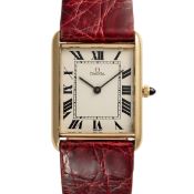 A RARE GENTLEMAN'S SIZE 18K SOLID GOLD OMEGA 