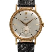 A GENTLEMAN'S LARGE SIZE 18K SOLID GOLD ROLEX CHRONOMETER WRIST WATCH CIRCA 1950s, REF. 4325