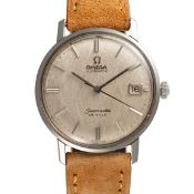 A GENTLEMAN'S SIZE STAINLESS STEEL OMEGA SEAMASTER DE VILLE AUTOMATIC DATE WRIST WATCH CIRCA 1960s