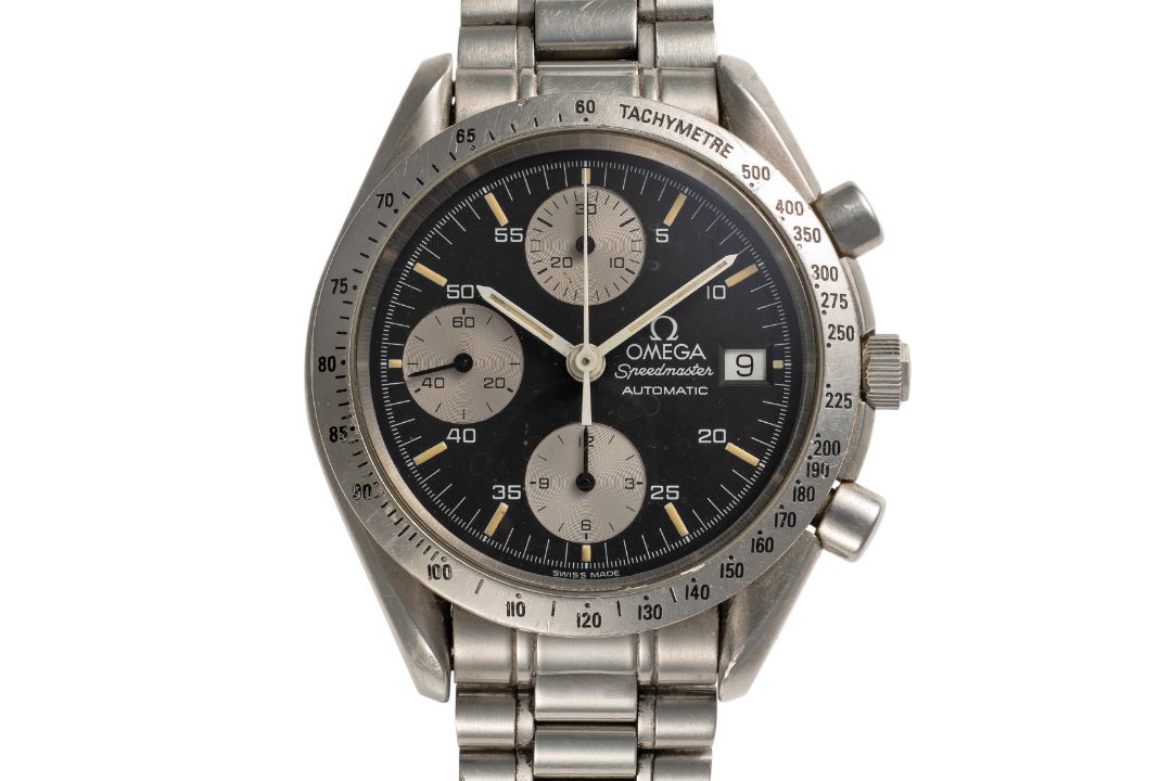 A GENTLEMAN'S SIZE STAINLESS STEEL OMEGA SPEEDMASTER AUTOMATIC CHRONOGRAPH BRACELET WATCH CIRCA - Image 1 of 8