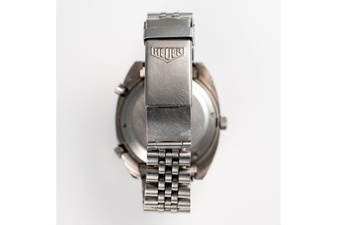 A GENTLEMAN'S STAINLESS STEEL HEUER AUTAVIA DIVER 100 CHRONOGRAPH BRACELET WATCH CIRCA 1983, REF. - Image 8 of 9