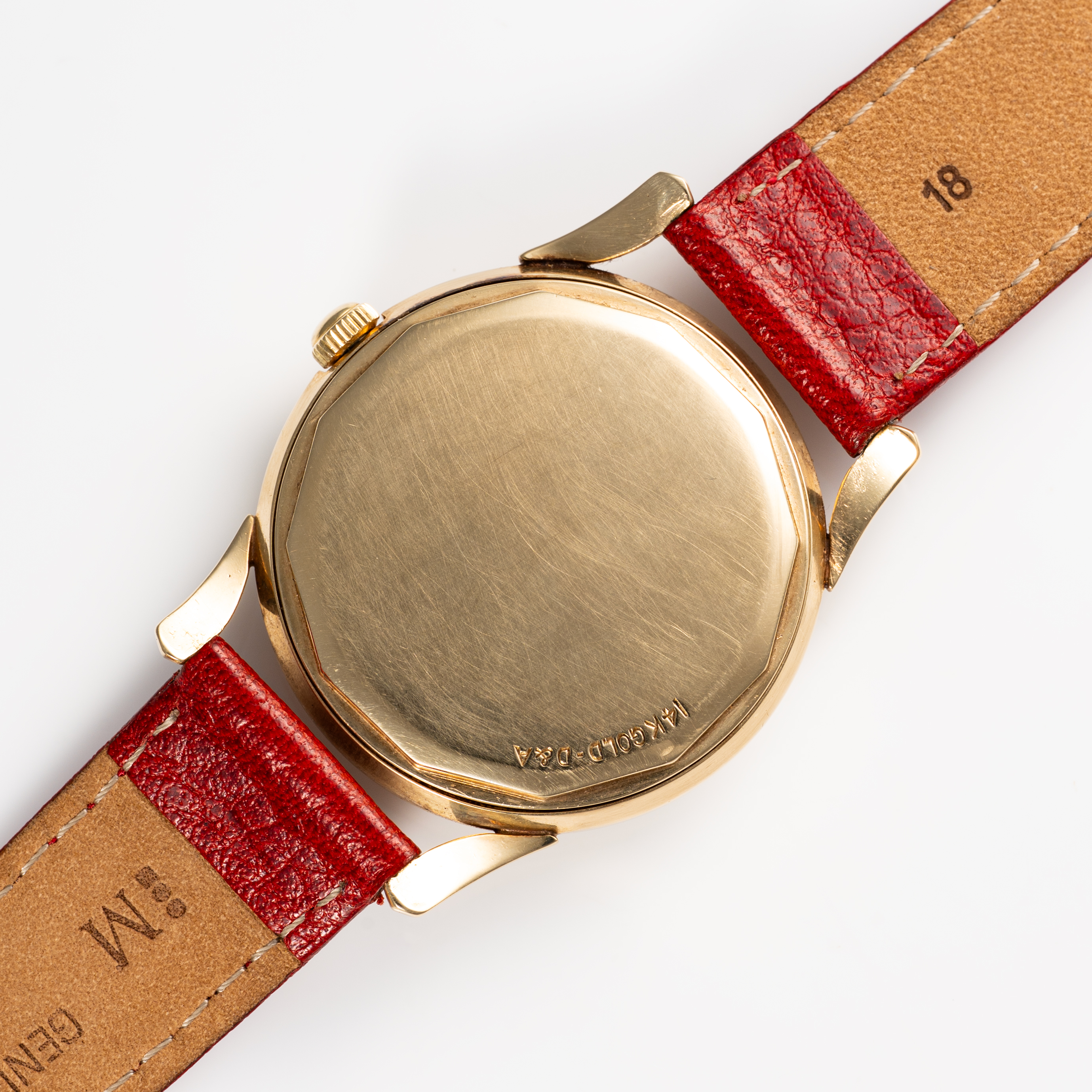 A GENTLEMAN'S SIZE 14K SOLID GOLD LECOULTRE AUTOMATIC WRIST WATCH  CIRCA 1950s, REF. 972-633 MADE - Image 7 of 8
