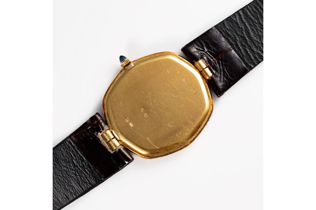 A FINE GENTLEMAN'S SIZE 18K SOLID GOLD & DIAMOND AUDEMARS PIGUET OCTAGONAL WRIST WATCH CIRCA - Image 7 of 7