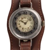 A RARE GENTLEMAN'S SIZE SOLID SILVER ROLEX HALF HUNTER 