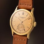 A RARE GENTLEMAN'S LARGE SIZE 18K SOLID YELLOW GOLD VACHERON CONSTANTIN "CALATRAVA" WRIST WATCH