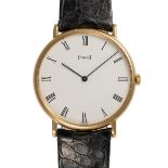 A GENTLEMAN'S SIZE 18K SOLID GOLD PIAGET ALTIPLANO WRIST WATCH CIRCA 1980, REF. 9035N Movement: