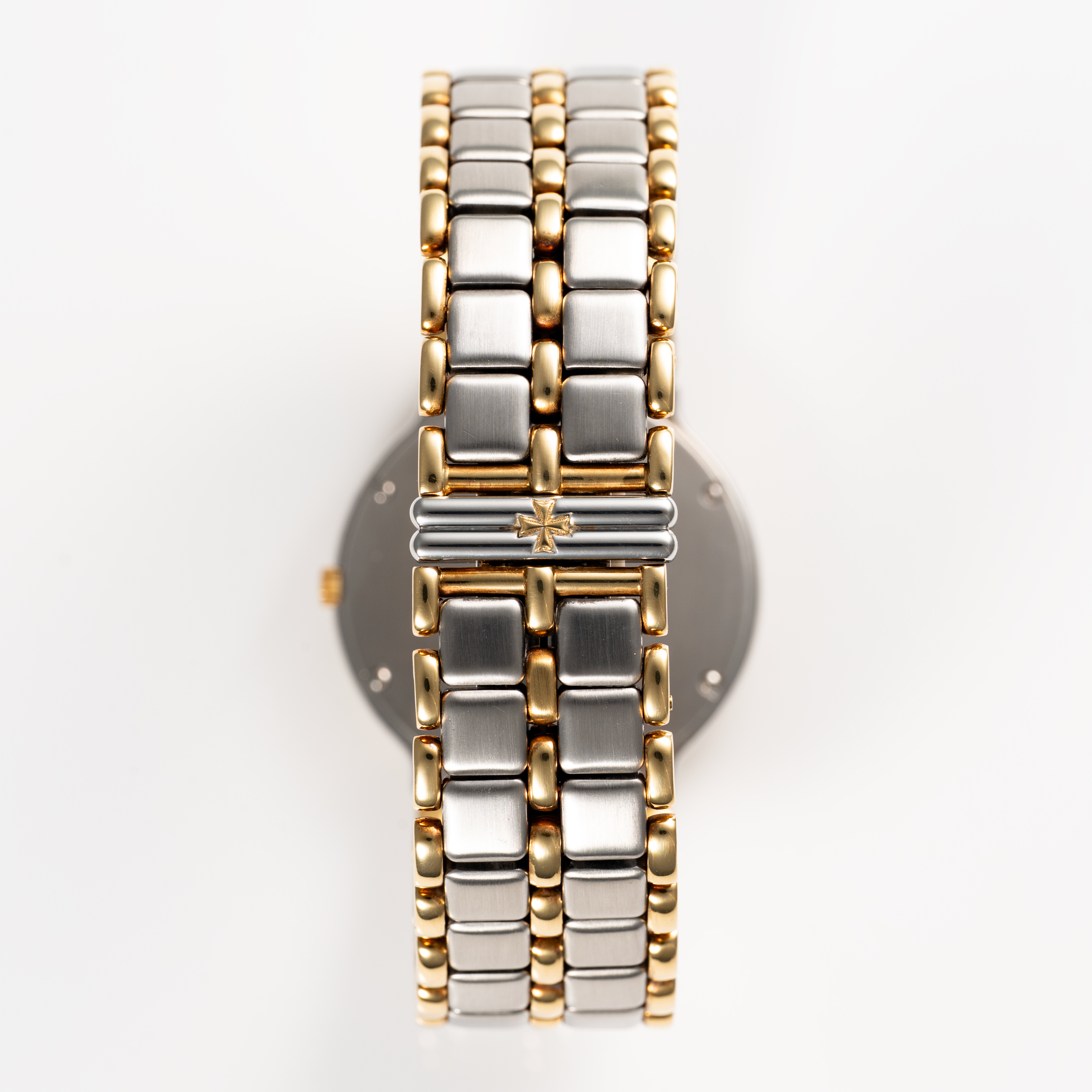 A RARE GENTLEMAN'S SIZE STEEL & SOLID GOLD VACHERON CONSTANTIN PATRIMONY ULTRA THIN BRACELET WATCH - Image 9 of 10