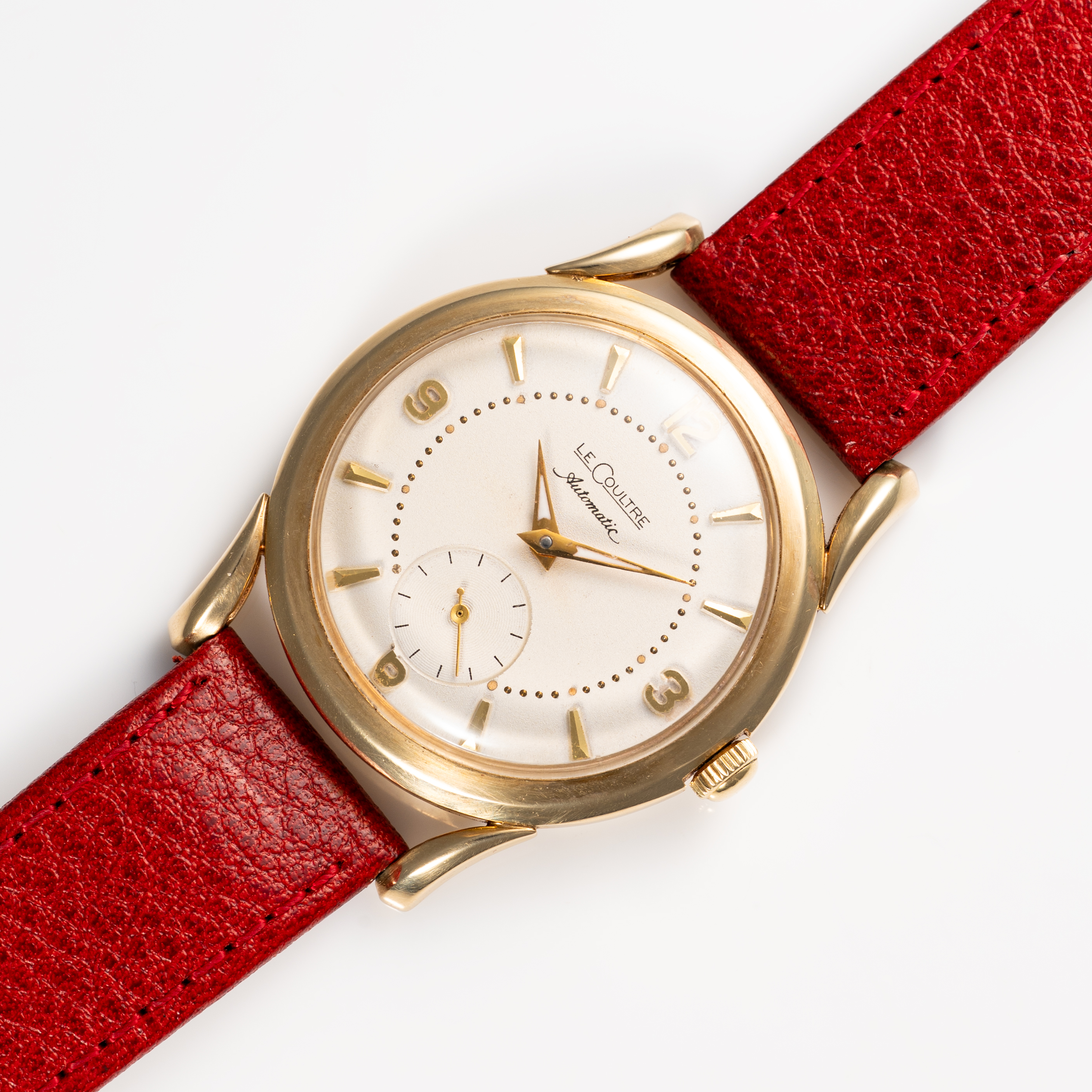 A GENTLEMAN'S SIZE 14K SOLID GOLD LECOULTRE AUTOMATIC WRIST WATCH  CIRCA 1950s, REF. 972-633 MADE - Image 4 of 8