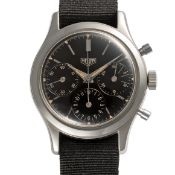 A RARE GENTLEMAN'S SIZE STAINLESS STEEL HEUER 