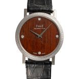 A RARE GENTLEMAN'S SIZE 18K SOLID WHITE GOLD PIAGET WRIST WATCH CIRCA 1970s, REF. 7634 ORIGINAL ROSE