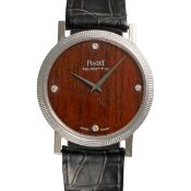 A RARE GENTLEMAN'S SIZE 18K SOLID WHITE GOLD PIAGET WRIST WATCH CIRCA 1970s, REF. 7634 ORIGINAL ROSE