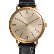 A GENTLEMAN'S SIZE 18K SOLID GOLD PATEK PHILIPPE CALATRAVA WRIST WATCH CIRCA 1960s REF. 3468