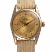 A RARE GENTLEMAN'S SIZE GOLD FILLED & STAINLESS STEEL ROLEX OYSTER PERPETUAL PRECISION MERITUS WRIST