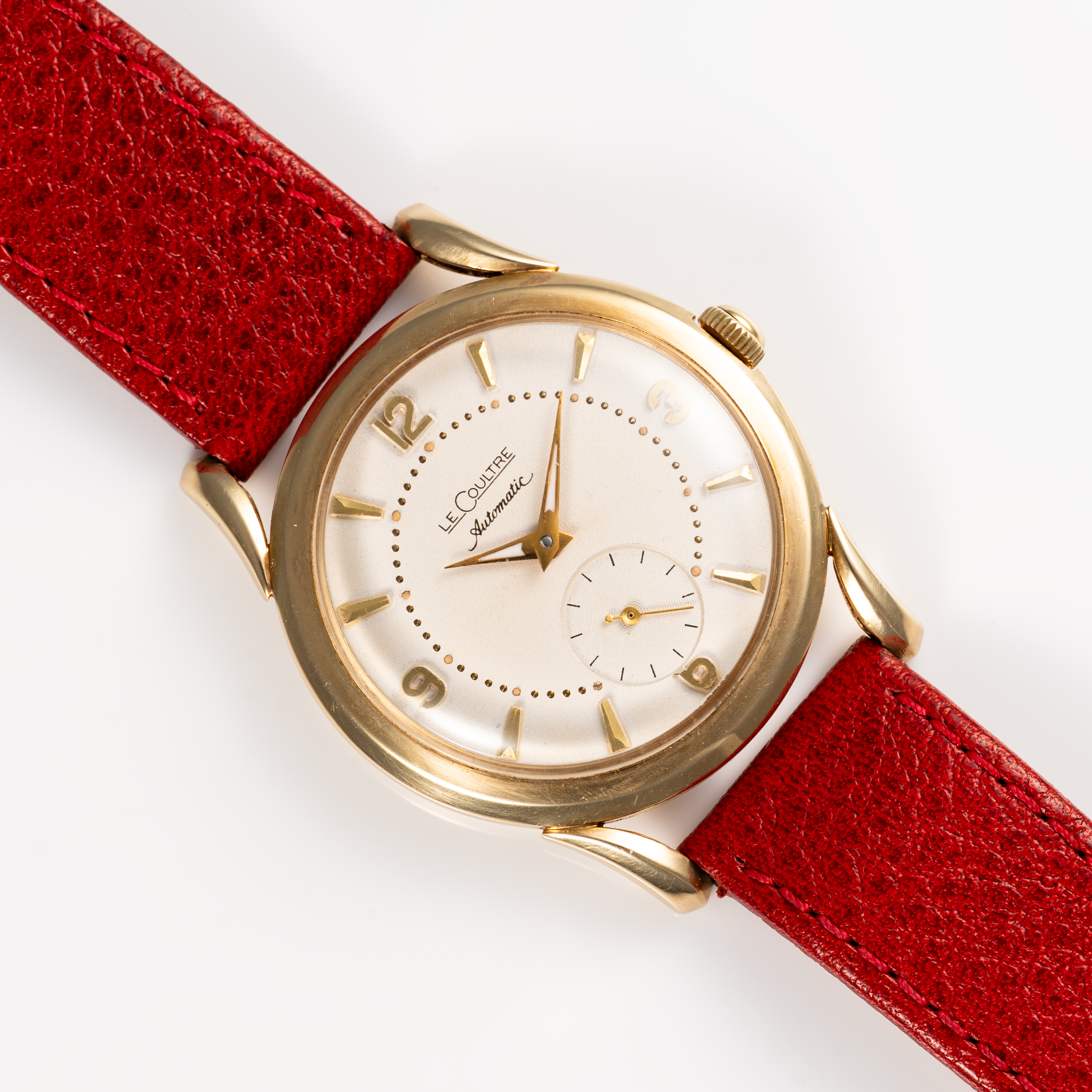 A GENTLEMAN'S SIZE 14K SOLID GOLD LECOULTRE AUTOMATIC WRIST WATCH  CIRCA 1950s, REF. 972-633 MADE - Image 3 of 8