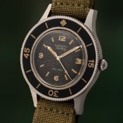 A VERY RARE GENTLEMAN'S STAINLESS STEEL BLANCPAIN AQUA LUNG 1000 FEET DIVERS WRIST WATCH CIRCA 1950s