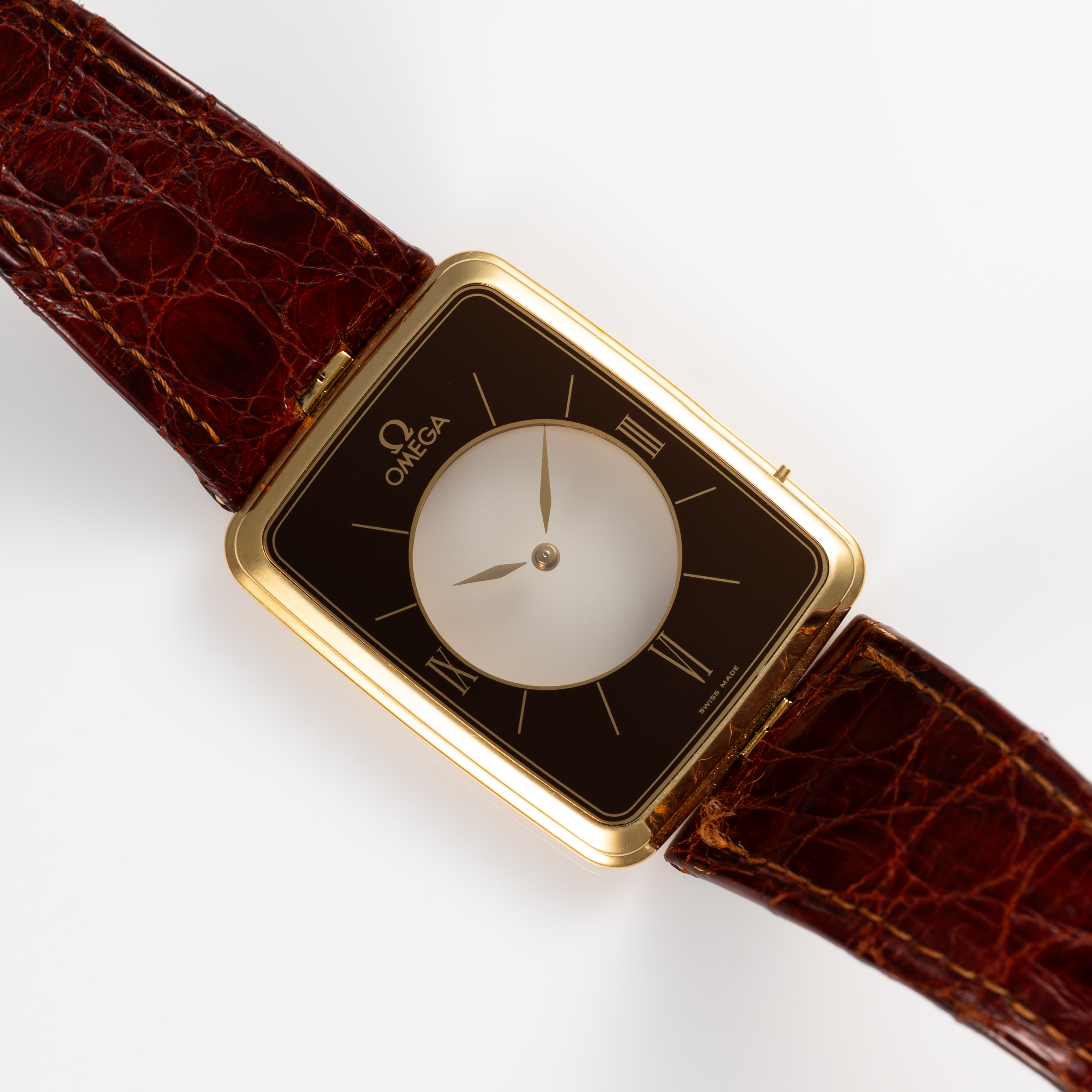 A FINE GENTLEMAN'S SIZE 18K SOLID GOLD OMEGA LA MAGIQUE MYSTERY DIAL WRIST WATCH CIRCA 1982, REF. BA - Image 4 of 9