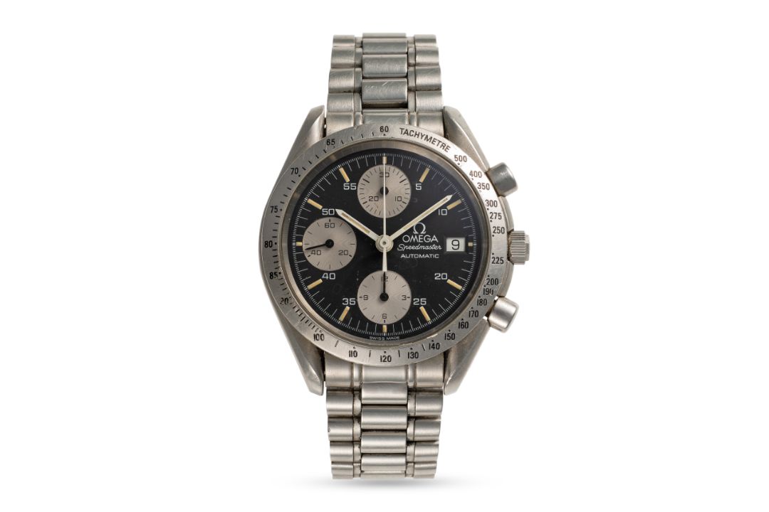 A GENTLEMAN'S SIZE STAINLESS STEEL OMEGA SPEEDMASTER AUTOMATIC CHRONOGRAPH BRACELET WATCH CIRCA - Image 2 of 8
