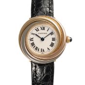A LADY'S 18K SOLID WHITE, YELLOW & ROSE GOLD CARTIER TRINITY WRIST WATCH CIRCA 2000s, REF. 2357