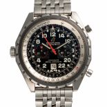 A GENTLEMAN'S STAINLESS STEEL BREITLING CHRONO-MATIC 24H AUTOMATIC CHRONOGRAPH BRACELET WATCH