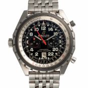 A GENTLEMAN'S STAINLESS STEEL BREITLING CHRONO-MATIC 24H AUTOMATIC CHRONOGRAPH BRACELET WATCH