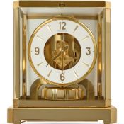 A GILT CASED JAEGER LECOULTRE ATMOS PERPETUAL MOTION ATMOSPERIC MANTEL CLOCK CIRCA 1970 Movement: