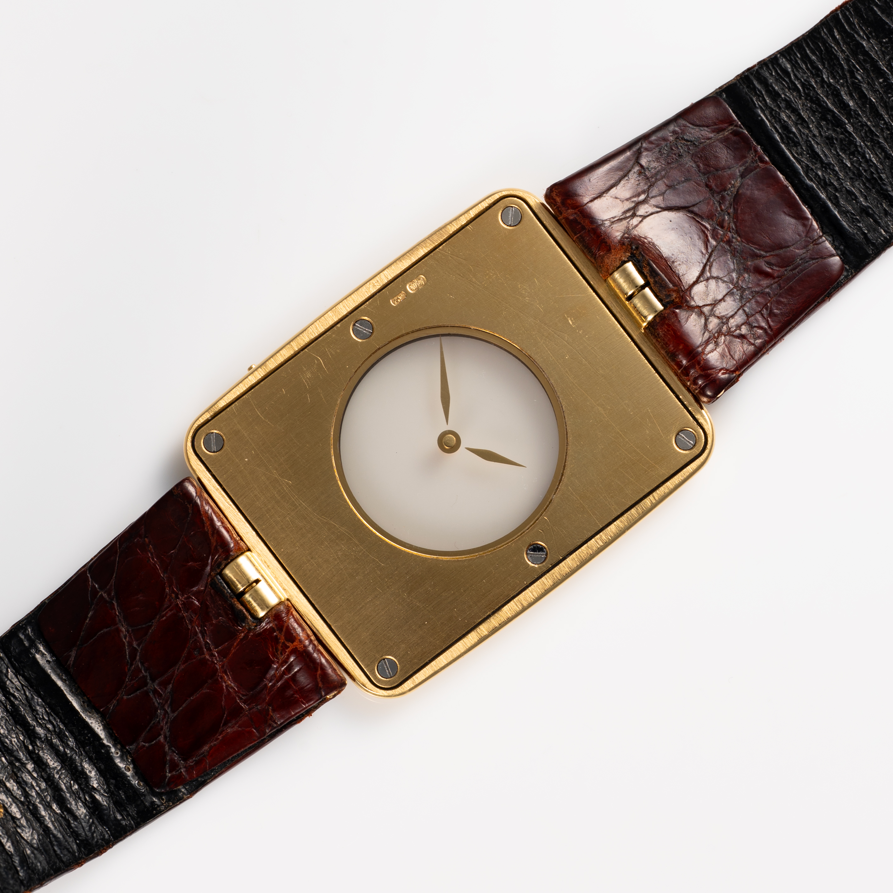 A FINE GENTLEMAN'S SIZE 18K SOLID GOLD OMEGA LA MAGIQUE MYSTERY DIAL WRIST WATCH CIRCA 1982, REF. BA - Image 8 of 9