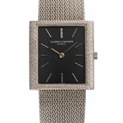 A FINE GENTLEMAN'S SIZE 18K SOLID WHITE GOLD VACHERON CONSTANTIN BRACELET WATCH CIRCA 1970s, REF.