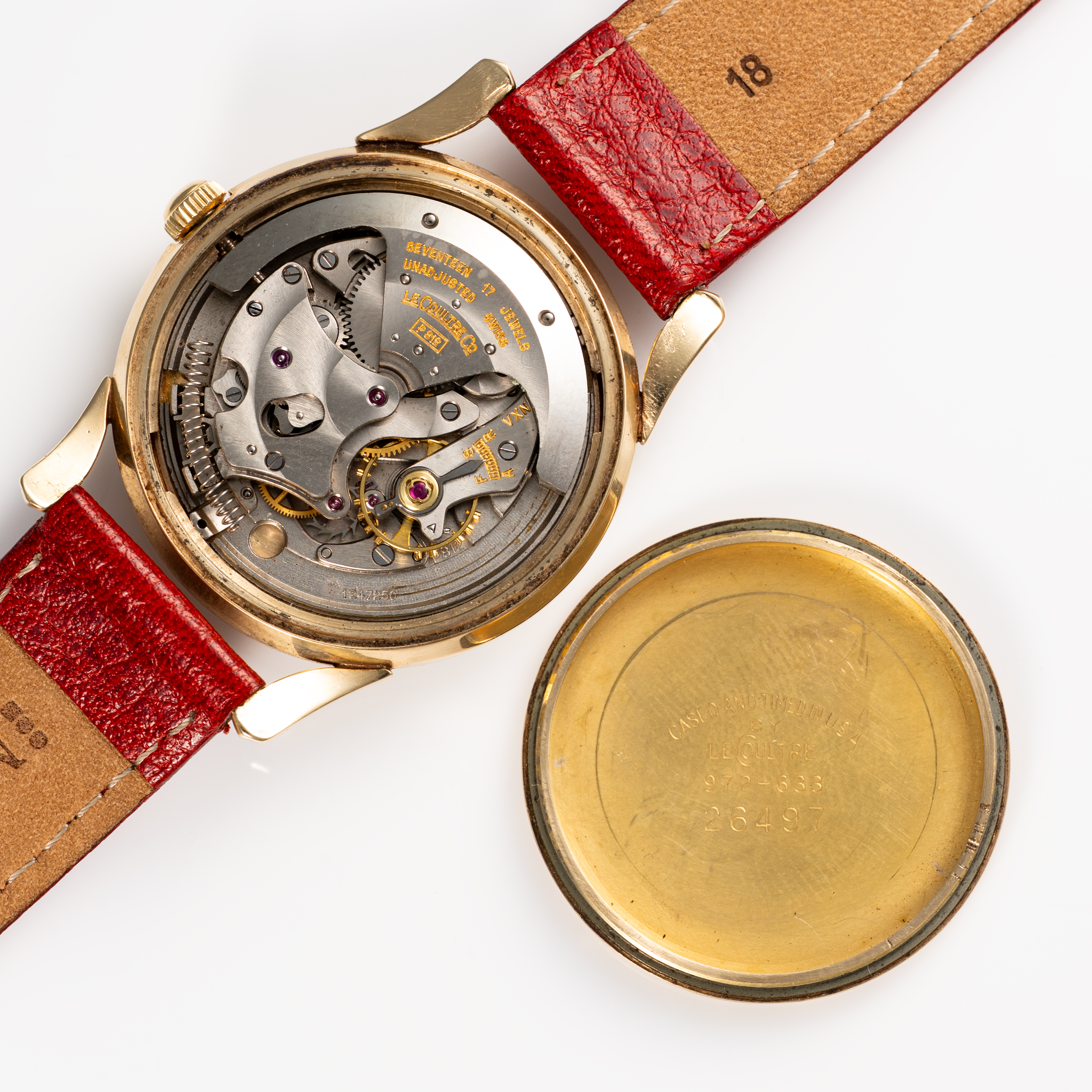 A GENTLEMAN'S SIZE 14K SOLID GOLD LECOULTRE AUTOMATIC WRIST WATCH  CIRCA 1950s, REF. 972-633 MADE - Image 8 of 8