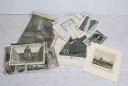 Collection of 19th century and later engravings and etchings, comprising Raymond's History of