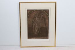 John Emmanuel (British, b. 1930) 'Two figures under Arch' limited edition etching, titled and
