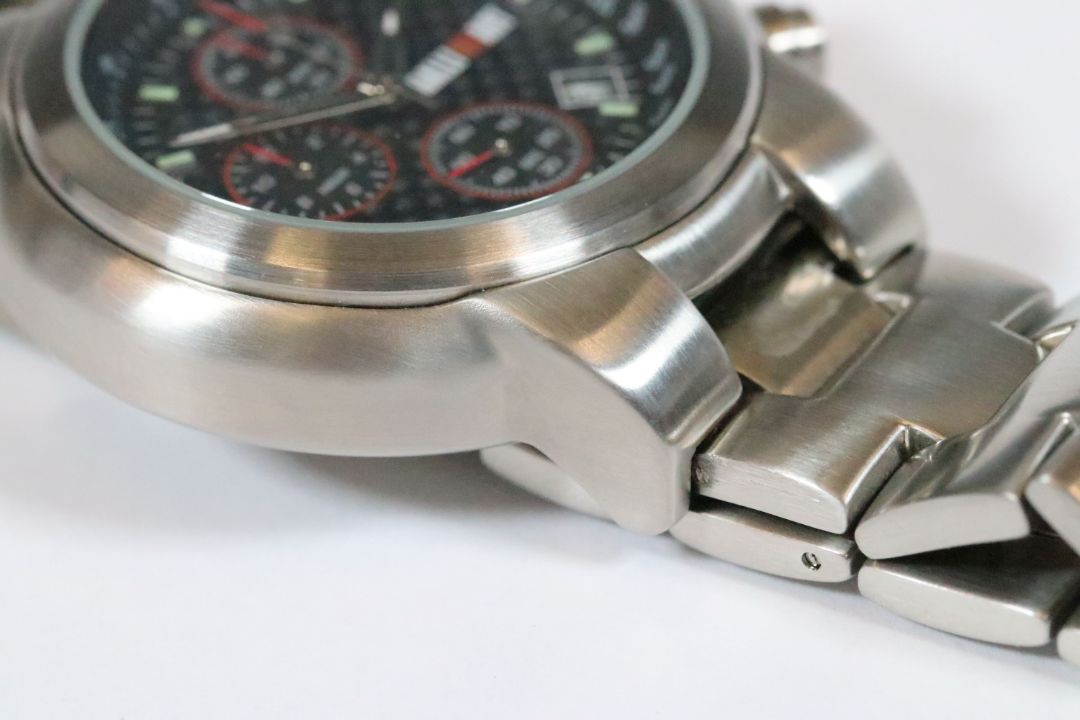Boxed RalliArt Chronograph wrist watch with stainless steel strap, contained within case - Image 5 of 6