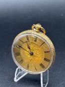 A GOOD CRISP LADIES FOB WATCH 18ct 29g