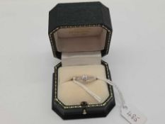 A WHITE GOLD SOLITAIRE DIAMOND RING 0.50 CARATS 18CT GOLD SIZE L 3.5 GMS BOXED
