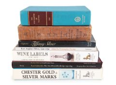 A mixed lot of silver reference books, including: Wine labels, 1730-2003, a Worldwide History,