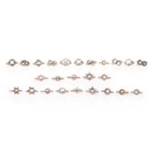 A LARGE COLLECTION OF 25 DIAMOND RING MOUNTS, comprising; two diamond ring mounts, each with round