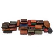 A COLLECTION OF 31 JEWELLERY BOXES, including boxes by Garrard & Co., Plante, Harrods, London &