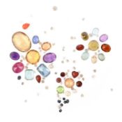 † A LOOSE COLLECTION OF GEM STONES