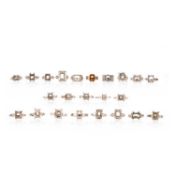 A LARGE COLLECTION OF 23 DIAMOND-SET RING MOUNTS, comprising; a diamond ring mount, of odeonesque