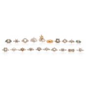 A LARGE COLLECTION OF 20 RING MOUNTS, comprising; a diamond ring mount, set with circular-cut