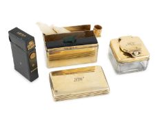 A George IV silver-gilt travelling inkwell and desk set, by Archibald Douglas, London 1827,