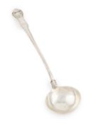 A William IV silver King's Husk pattern soup ladle, by Jonathan Hayne, London 1831, with an engraved