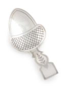A George III silver caddy spoon, by Elizabeth Morley, London 1813, the bowl modelled as an acorn