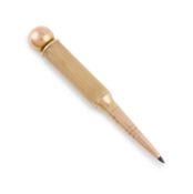 A 9-carat gold four-section telescopic pencil, retailed by J.C. Vickery, Regent St. W, with a ball