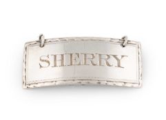 A William IV Irish provincial silver wine label, by Phineas Garde, Cork circa 1834, with Dublin