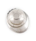 A George III silver Jockey cap caddy spoon, by Joseph Taylor, Birmingham 1798, with engraved