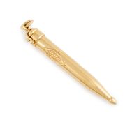 An 18-carat gold propelling pencil, by S. Mordan and Co., also with registration number 459681,