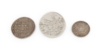 A George III provincial silver hunt button, by Hampston and Prince, York circa 1784, circular