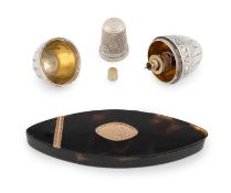 λ A Victorian silver sewing egg, by Williamson & Horton, London 1868, egg form with engraved