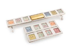 Two Victorian silver stamp boxes, one by John Millward Banks, Birmingham 1896, trough form with a