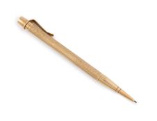 A 9-carat gold Mordan Everpoint Pencil, marked 9ct, and with a registration number 683188, engine-